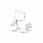 Modern Design Brass Basin Mixer Made in Italy - Sindra Viadurini