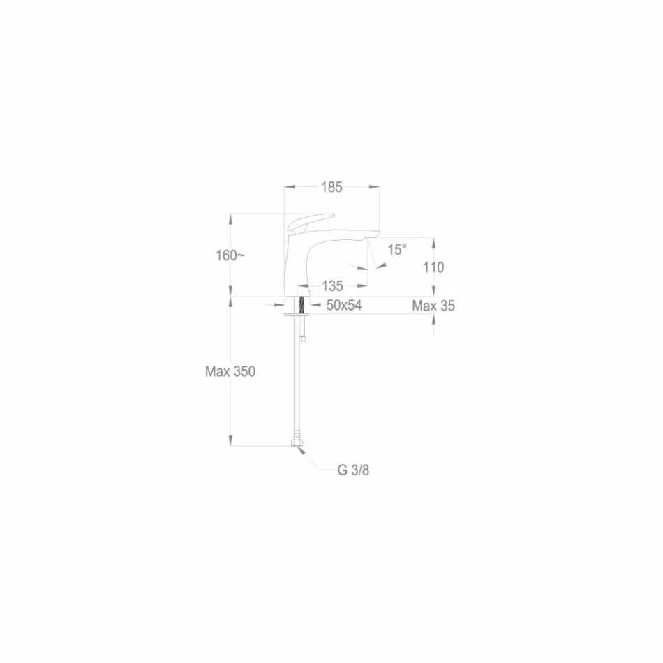 Made in Italy Design Brass Basin Mixer - Filipo Viadurini