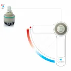 Brass Extended Basin Mixer Without Drain Made in Italy - Sindra Viadurini