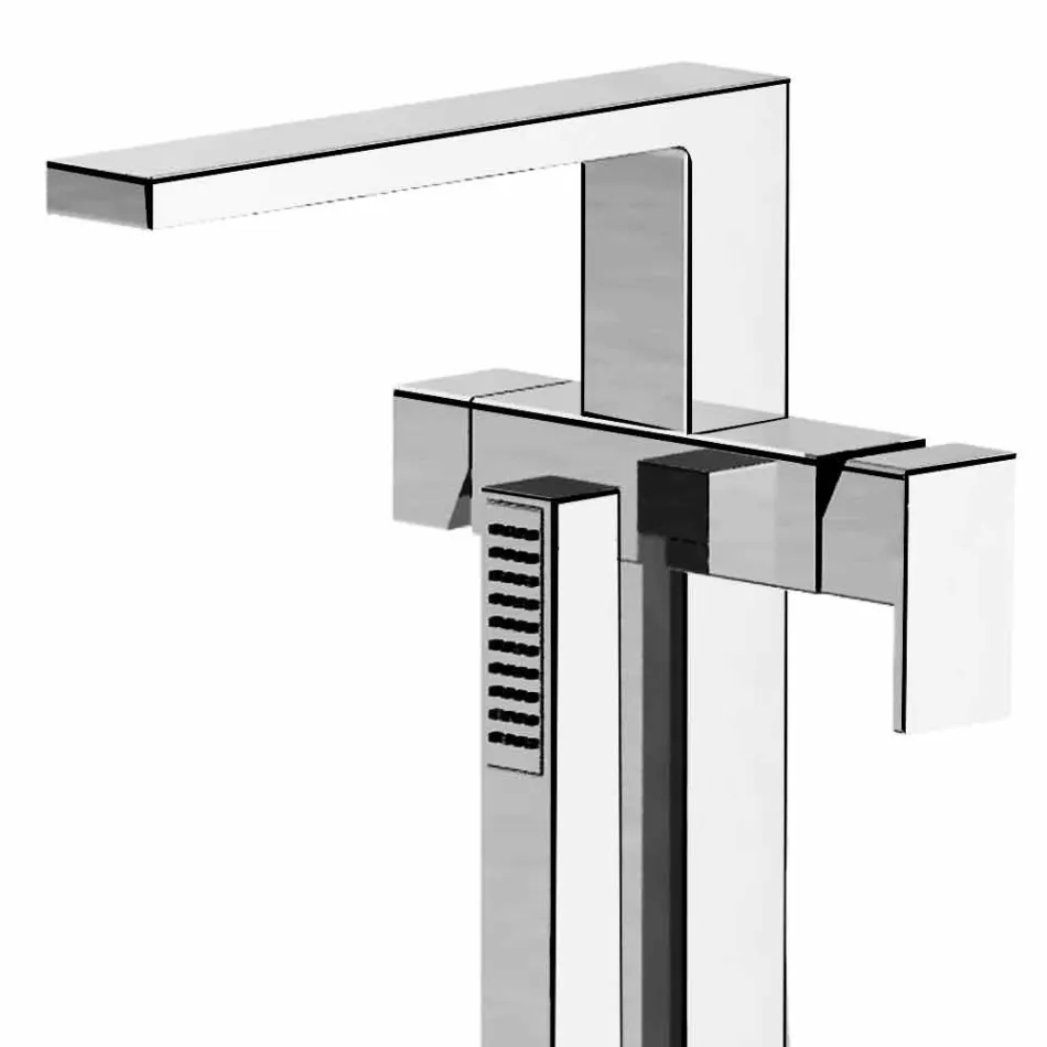 Modern Floor Bath Mixer Made in Italy - Pirio Viadurini