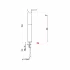 Extended Brass Basin Mixer Without Drain Made in Italy - Ermia Viadurini