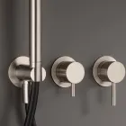 Built-in Bath Mixer with 3 Outlets in AISI 316L Steel - Artigli Viadurini