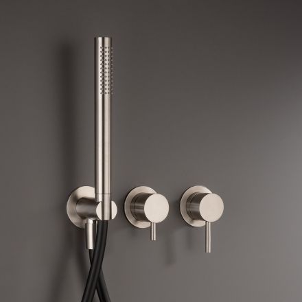 Built-in Bath Mixer with 3 Outlets in AISI 316L Steel - Artigli Viadurini