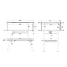 Bathroom Furniture in Natural Teak with Yellow Drawer - Gatien Viadurini