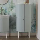 Bathroom Cabinet with Four Doors that Close 3 Shelves Made in Italy - Sweets Viadurini