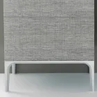 Bathroom cabinet with integrated washbasin in Ambra ecolegno, made in Italy Viadurini