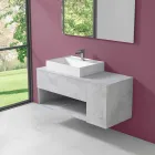Suspended Design Bathroom Cabinet with Modern Style Countertop Washbasin - Pistillo Viadurini