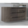 Happy modern bathroom basin cabinet with 2 doors and 3 drawers