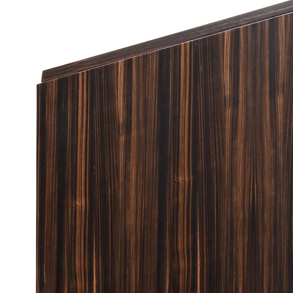 Grilli Zarafa 2-door design bar cabinet made of ebony wood in Italy Viadurini