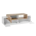 Low Wooden TV Stand Lounge 3 Doors and Open Compartment - Theresse Viadurini
