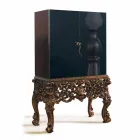 Furniture with carved wood base luxury design, made in Italy, Sam Viadurini