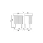 Cabinet with Two Doors and One Shelf with Washbasin Made in Italy - Sweets Viadurini