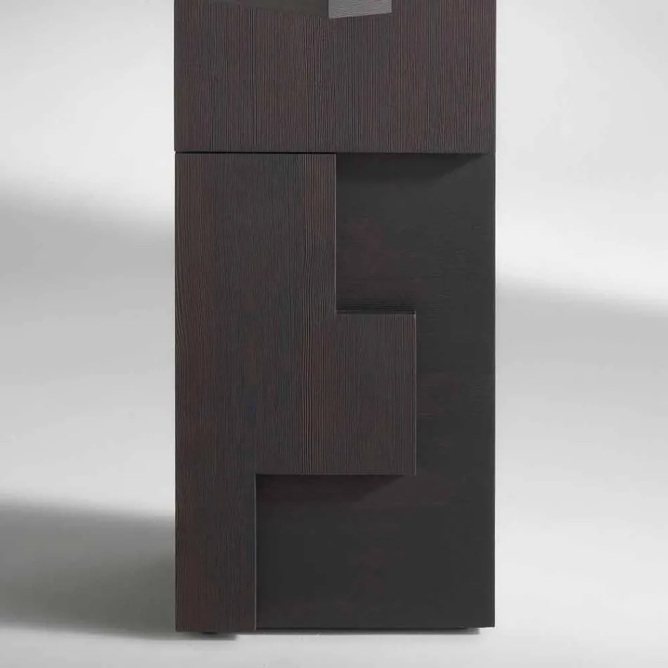 Azalea brushed larch wooden column cabinet Viadurini