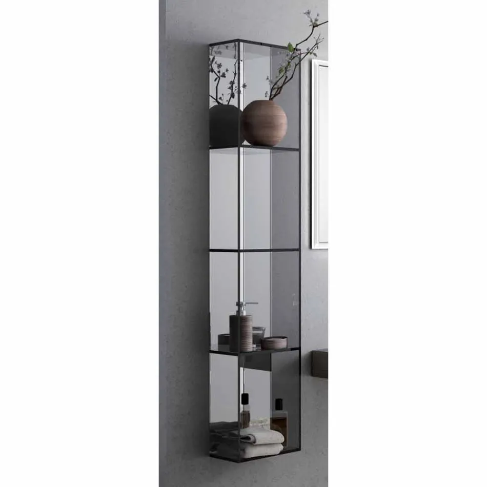 4-compartment bathroom cabinet, L300x H1400 mm, Adelia Viadurini