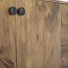 Mobile Sideboard 2 Doors 3 Drawers in Vintage Mango Wood - Desiderio Viadurini