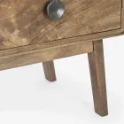 Mobile Sideboard 2 Doors 3 Drawers in Vintage Mango Wood - Desiderio Viadurini