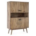Sideboard 4 Doors and Mango Wood Shelf Vintage Style - Desiderio