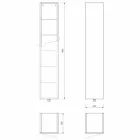 Column Bathroom Furniture 6 Shelves with Door in 4 Finishes - Antanta Viadurini