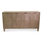 Indoor Cabinet with 4 Doors with MDF Veneer and Fir Legs - Tempesta Viadurini