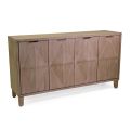 Indoor Cabinet with 4 Doors with MDF Veneer and Fir Legs - Tempesta