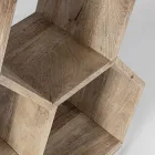 Lounge Bookcase in Mango Wood Honeycomb Design - Carida Viadurini