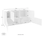 Lounge Furniture 2 Doors and 2 Doors in Wood 2 Finishes - Theresse Viadurini