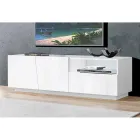 TV Cabinet with 2 Doors, a Drawer and an Open Compartment Made in Italy - Popilio Viadurini
