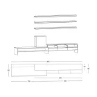 TV stand with 3 shelves and hinged container Made in Italy - Roman Viadurini