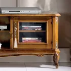 Lounge TV Cabinet in Bassano Walnut Wood Made in Italy - Richard Viadurini