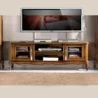 Lounge TV Cabinet in Bassano Walnut Wood Made in Italy - Richard Viadurini