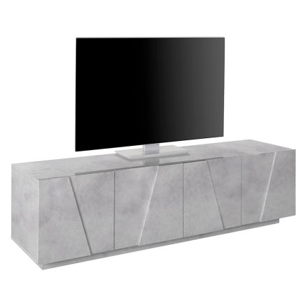 Lounge TV Stand with 4 Melamine Doors Made in Italy - Naditza Viadurini