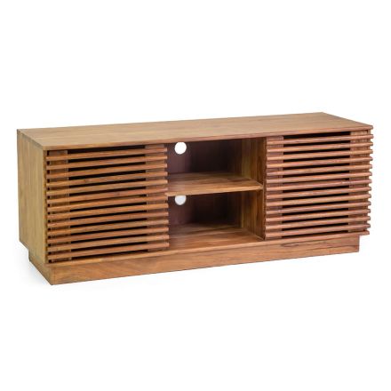 Lounge TV Stand Made of Acacia Wood - Vortice Viadurini