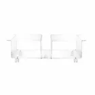 Contemporary mobile TV rack in Plexiglass transparent Mago Double Viadurini