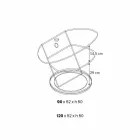 Glass TV Cabinet with Rotating Base and 2 Dimensions Shelf - Salemme Viadurini