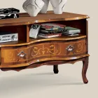 Classic Wood TV Stand with Compartments and Drawers Made in Italy - Prince Viadurini