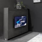 Multifunctional Rotating Cabinet with TV Stand and Integrated Table Made in Italy - Illusione Viadurini