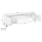 Mobile TV in Melamine 2 Rooms and 1 Drawer Made in Italy - Florentino Viadurini