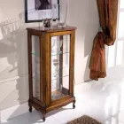 Lounge Display Cabinet in Bassano Walnut Wood Made in Italy - Ronald Viadurini