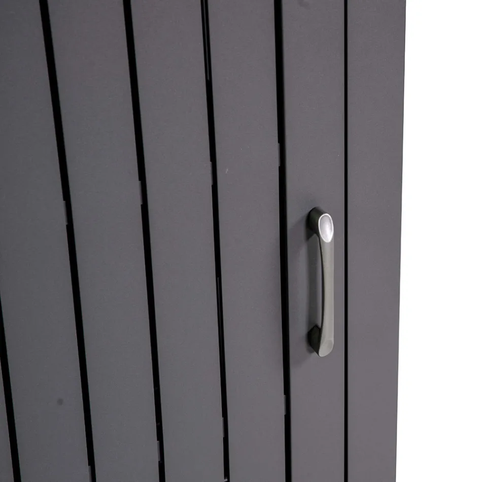 Outdoor Cabinet in Aluminium with 1 Door in Different Finishes - Hotel Viadurini