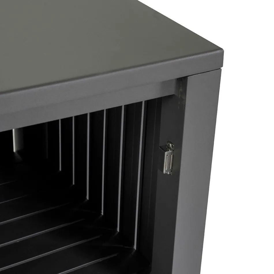 Outdoor Cabinet in Aluminium with 1 Door in Different Finishes - Hotel Viadurini