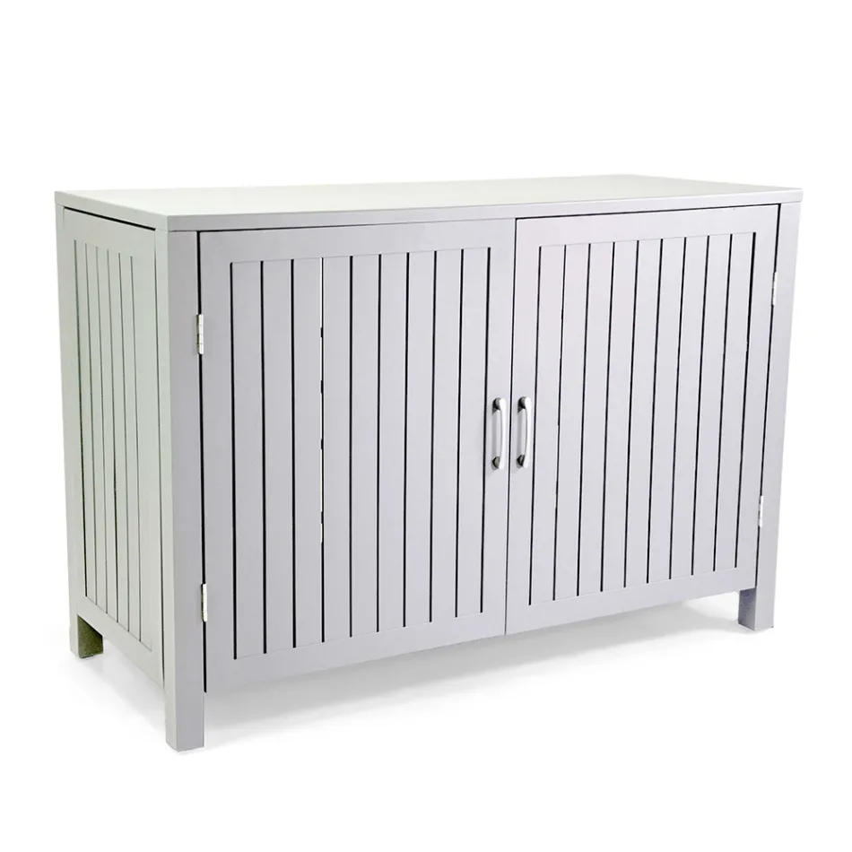 Outdoor Cabinet in Aluminium with 2 Doors in Different Finishes - Hotel Viadurini