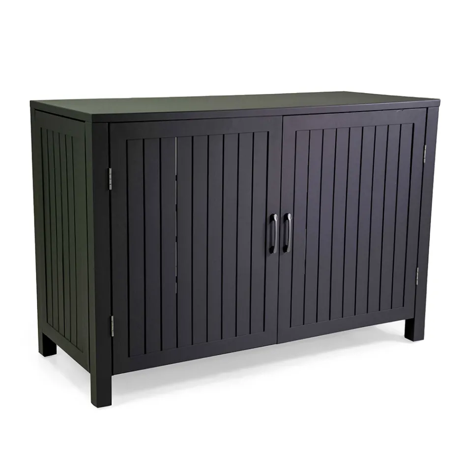 Outdoor Cabinet in Aluminium with 2 Doors in Different Finishes - Hotel Viadurini