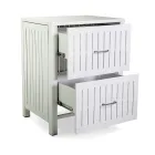 Outdoor Cabinet in Aluminium with 2 Drawers in Different Finishes - Hotel Viadurini