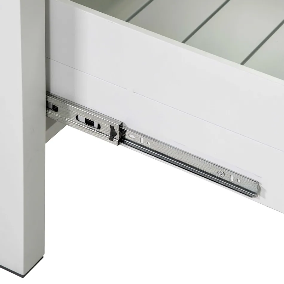 Outdoor Cabinet in Aluminium with 2 Drawers in Different Finishes - Hotel Viadurini