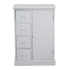 Indoor Cabinet Made of Wood with 1 Door and 4 Drawers - Meduse Viadurini