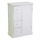 Indoor Cabinet Made of Wood with 1 Door and 4 Drawers - Meduse Viadurini