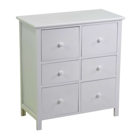 Indoor Cabinet Made of Wood with 6 Drawers - Jellyfish Viadurini