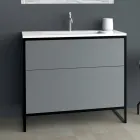 Luxury Design Bathroom Furniture in Wood 90 cm Made in Italy - Cizco Viadurini