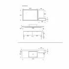 Luxury Modern Design Bathroom Furniture in Natural Wood and Black - Alide Viadurini