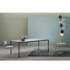 My Home Bebop design table white marble H74xL210cm made in Italy Viadurini
